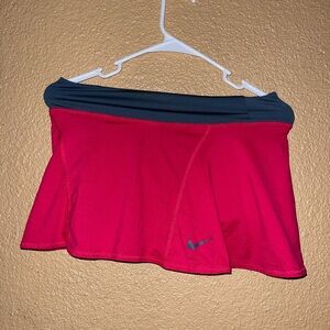 Nike Red and Blue Athletic Skirt